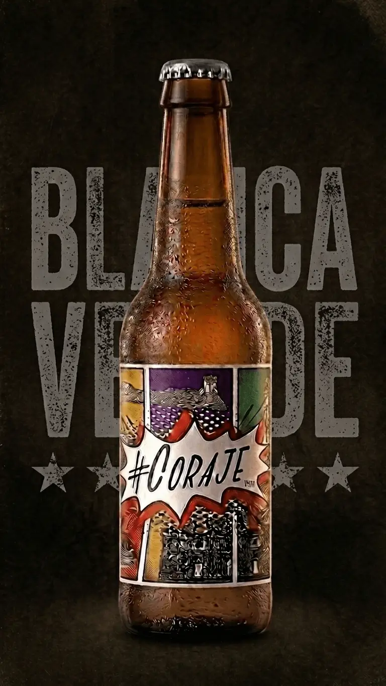 cervezas blanca y verde