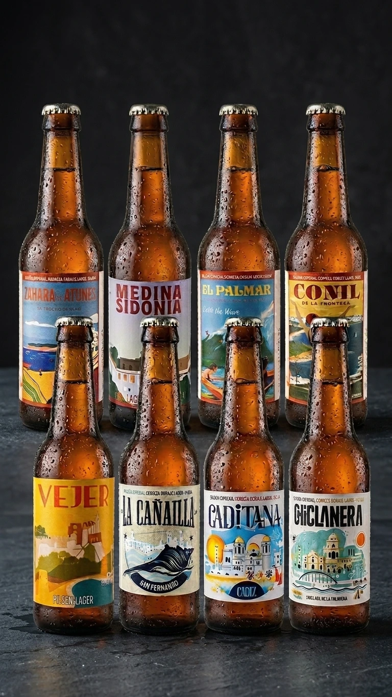 cervezas blanca y verde